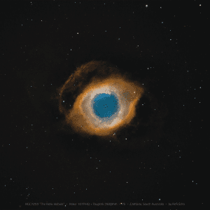 Helix Nebula (NGC 7293) “Eye of God” – astrophotography by Junrui Ye