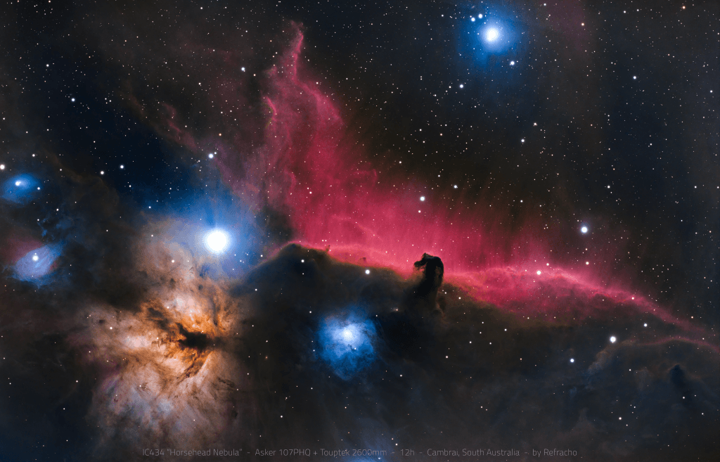 Horsehead Nebula (IC 434) silhouette – astrophotography by Junrui Ye