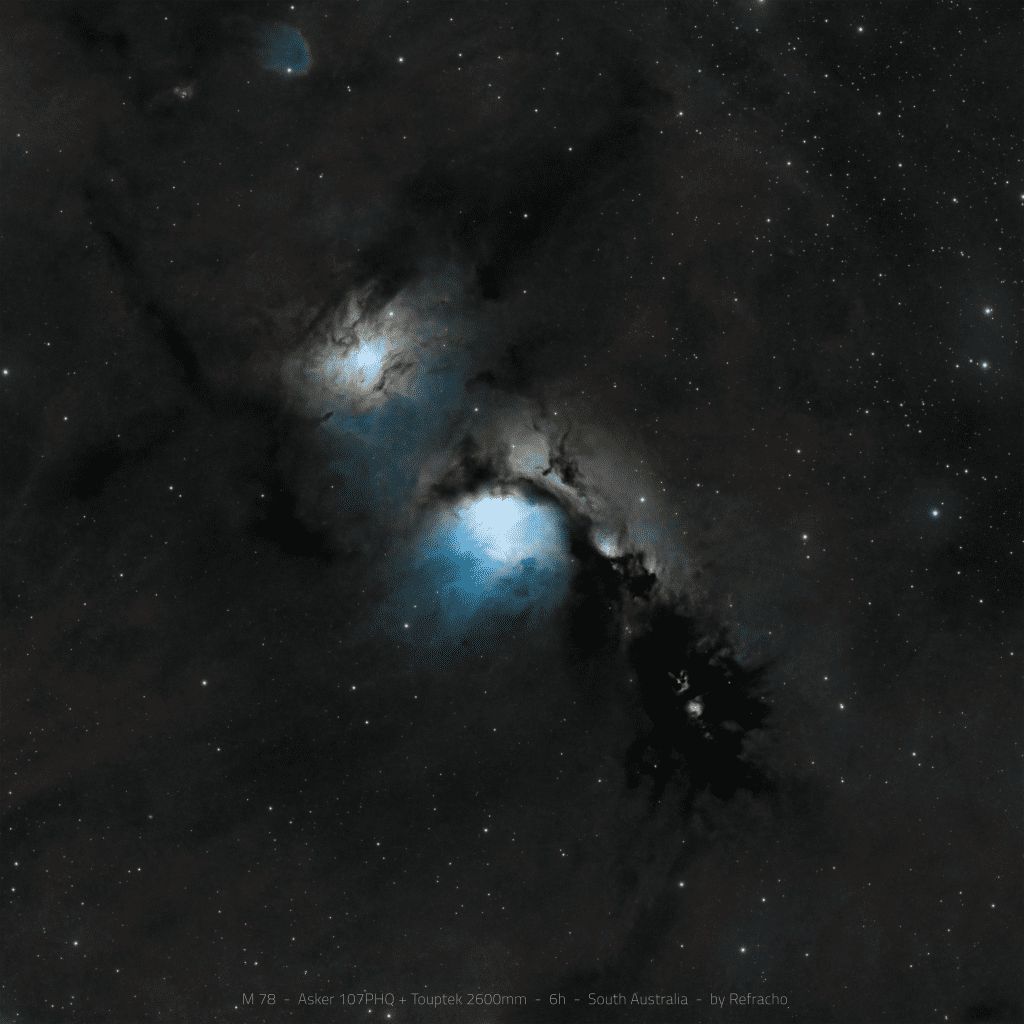 Messier 78 “Casper the Friendly Ghost” Nebula – astrophotography by Junrui Ye