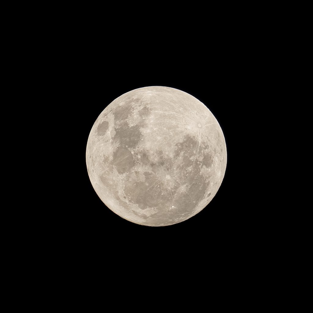 Micro full moon with surface detail – astrophotography by Junrui Ye