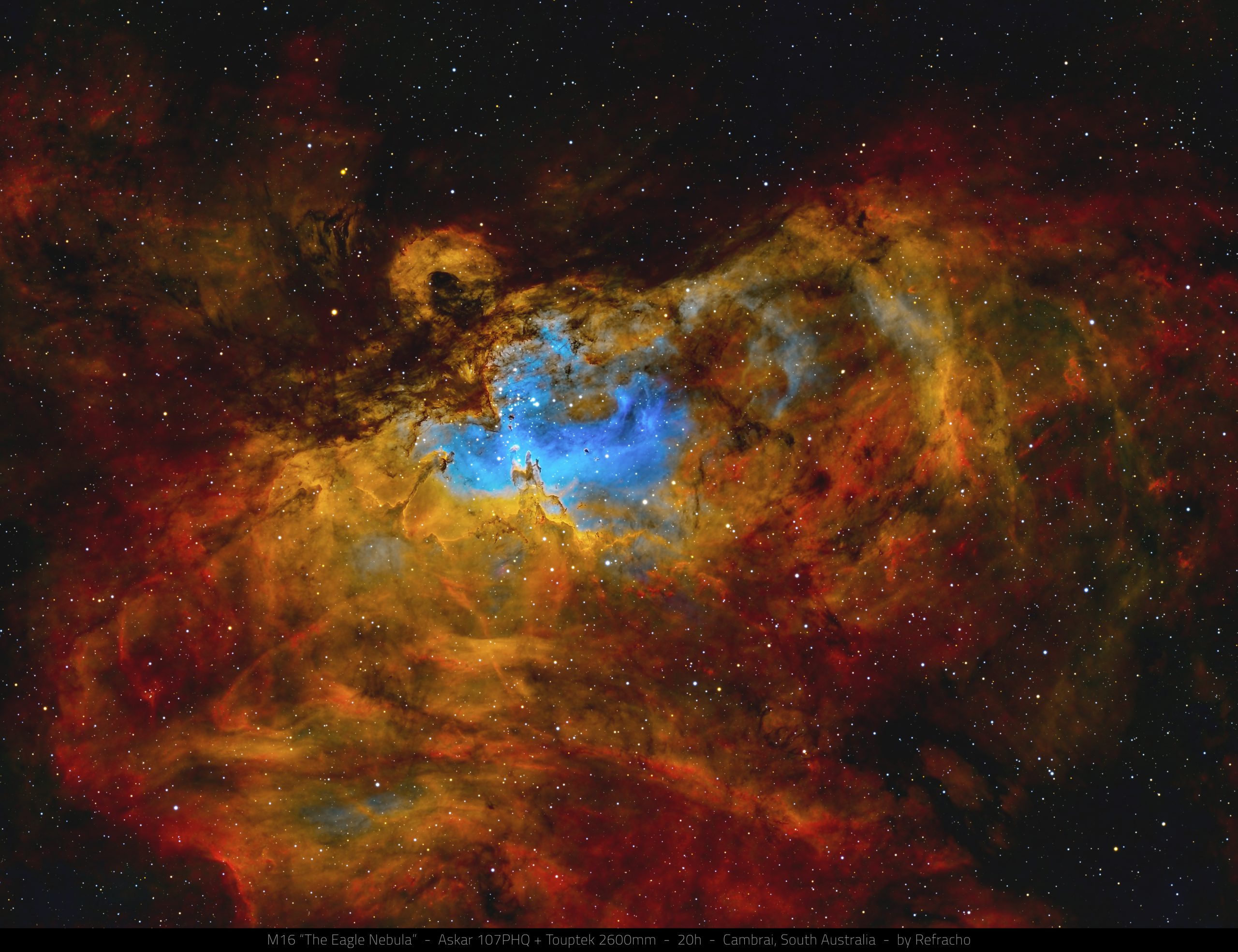 Eagle Nebula – astrophotography by Junrui Ye