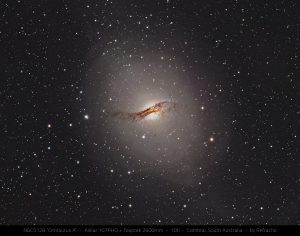 Centaurus A (NGC 5128) peculiar galaxy – astrophotography by Junrui Ye