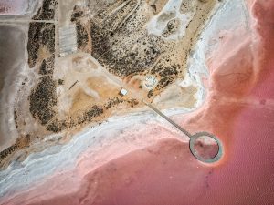 Lake Tyrrell salt lake drone picture– landscape photography by Junrui Ye
