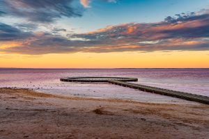 Lake Tyrrell salt lake during the sunset – landscape photography by Junrui Ye