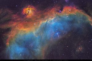 IC 2177 Seagull Nebula SHO Narrowband Astrophotography IC 2177 Seagull Nebula narrowband SHO astrophotography captured under dark sky conditions with a monochrome telescope system