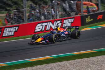 Max Verstappen driving Red Bull Formula 1 car at Melbourne circuit