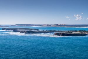 Royston Head Coastal Cliffs, Innes National Park Rugged limestone cliffs and turquoise coastal waters viewed from Royston Head in Innes National Park, Yorke Peninsula.